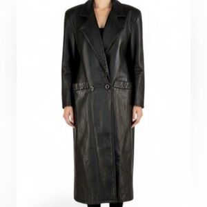 Incredible Vakko Leather Trench in Mint Condition